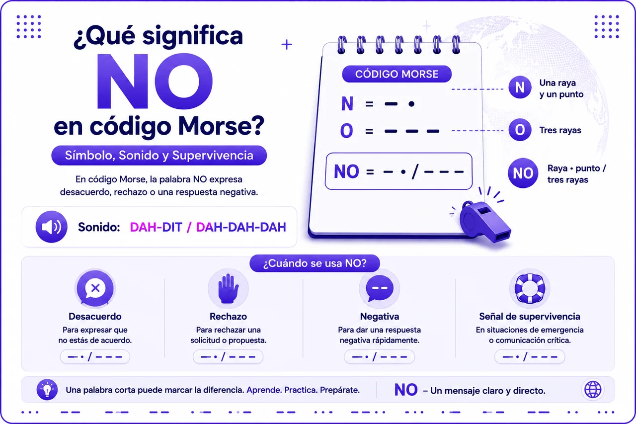 Qué significa NO en código Morse